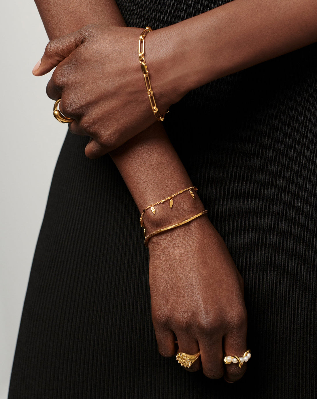 SQUARE SNAKE CHAIN BRACELET | 18ct Gold Plated