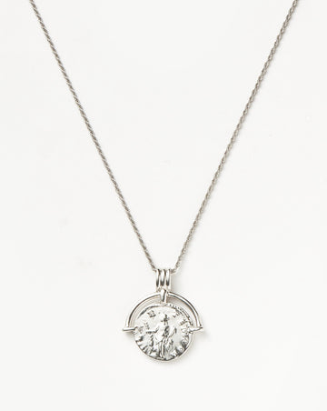 LUCY WILLIAMS MEDIUM ENGRAVABLE ROMAN ARC COIN NECKLACE | Sterling Silver