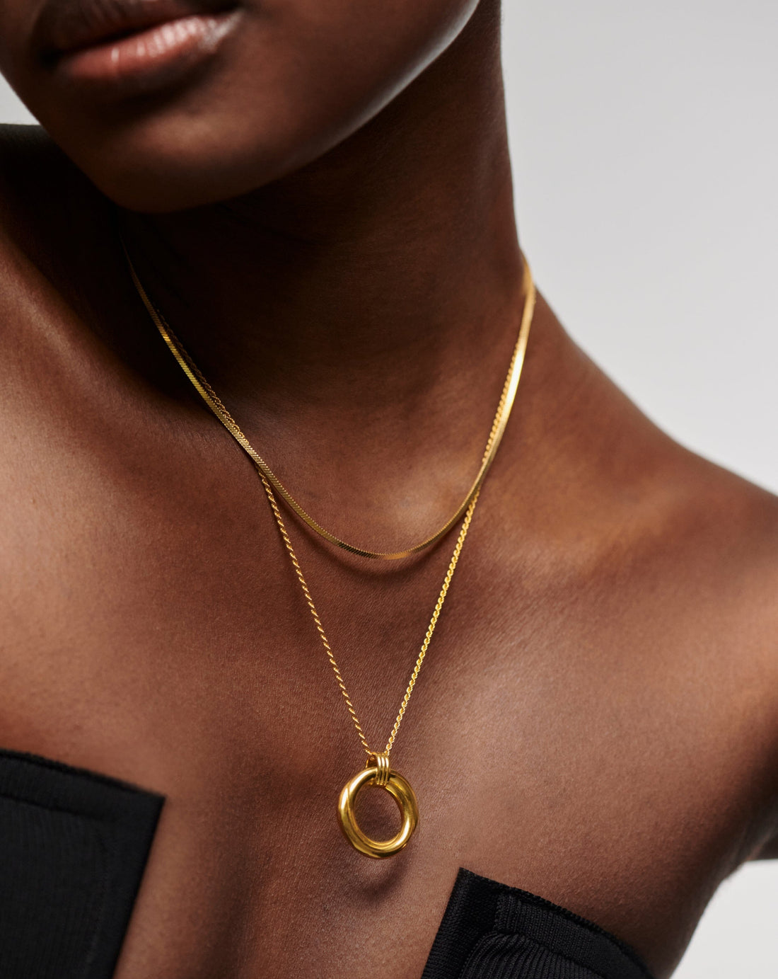 Gold coiled necklace | 18ct Gold Plated