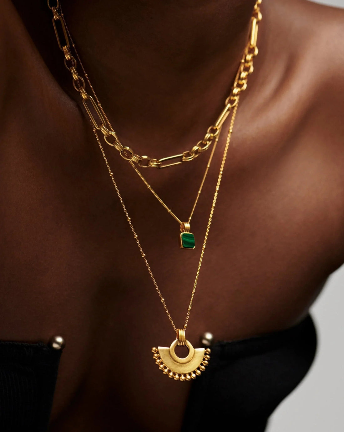 ZENYU FAN NECKLACE | 18ct Gold Plated