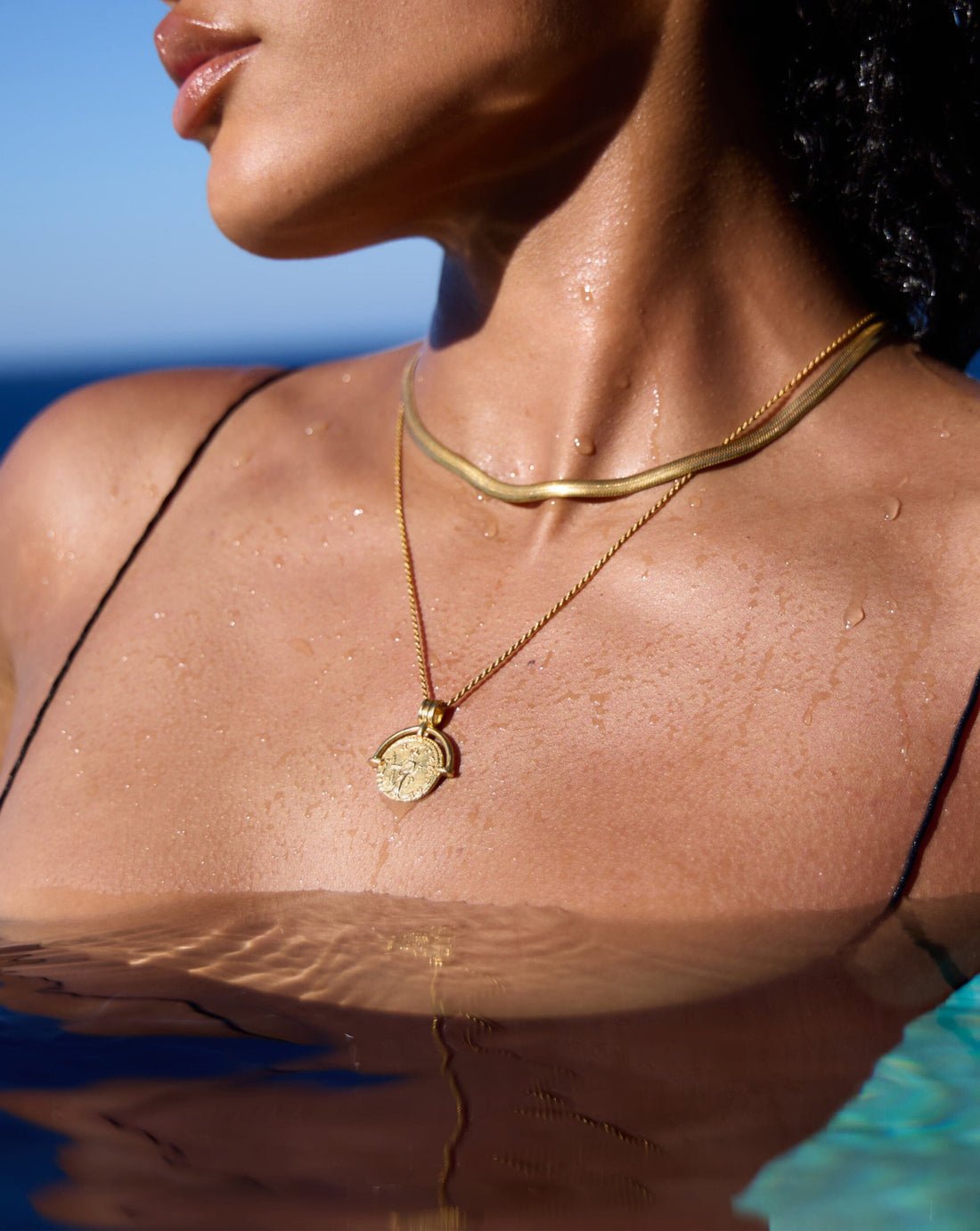 Roman Coin Necklace | 18ct Gold Plated
