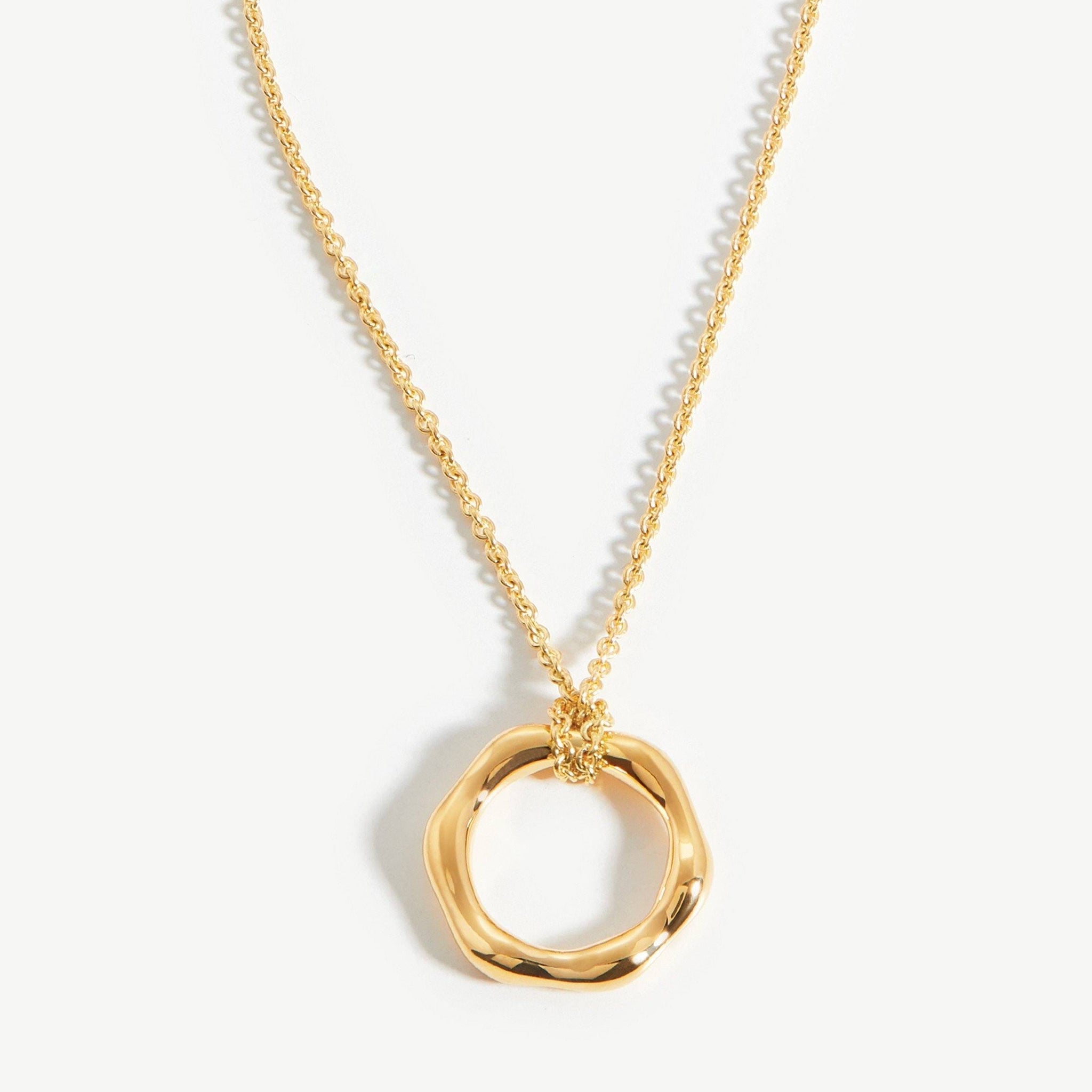 Melt Circle Necklace | 18ct Gold Plated