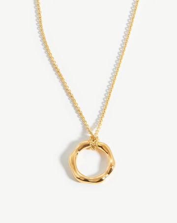 Melt Circle Necklace | 18ct Gold Plated