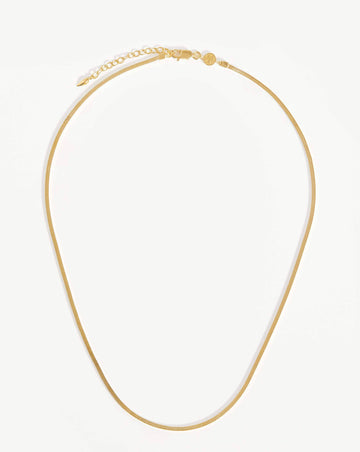 LUCY WILLIAMS SHORT SQUARE SNAKE CHAIN NECKLACE | 18ct Gold Plated