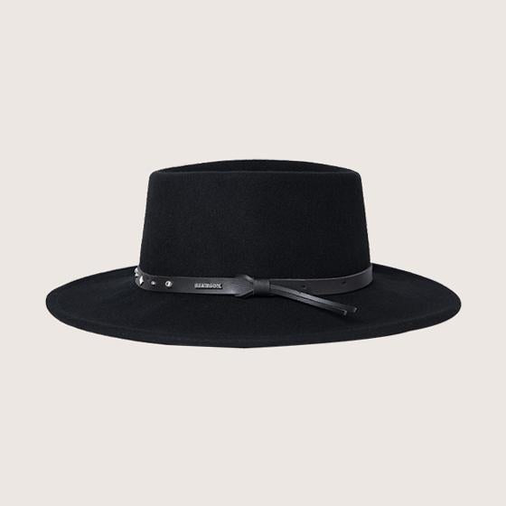 Keyone Black Center Dent Felt Hat